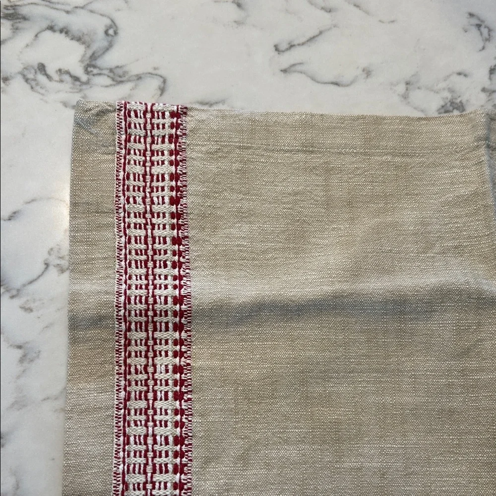 Williams Sonoma Linen with Red Detailing